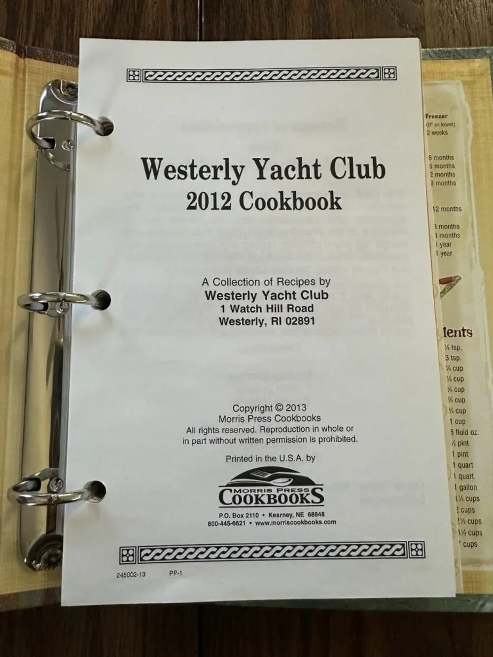 Creative Culinary Treasures Westerly, RI Yacht Club Cookbook 2012‎